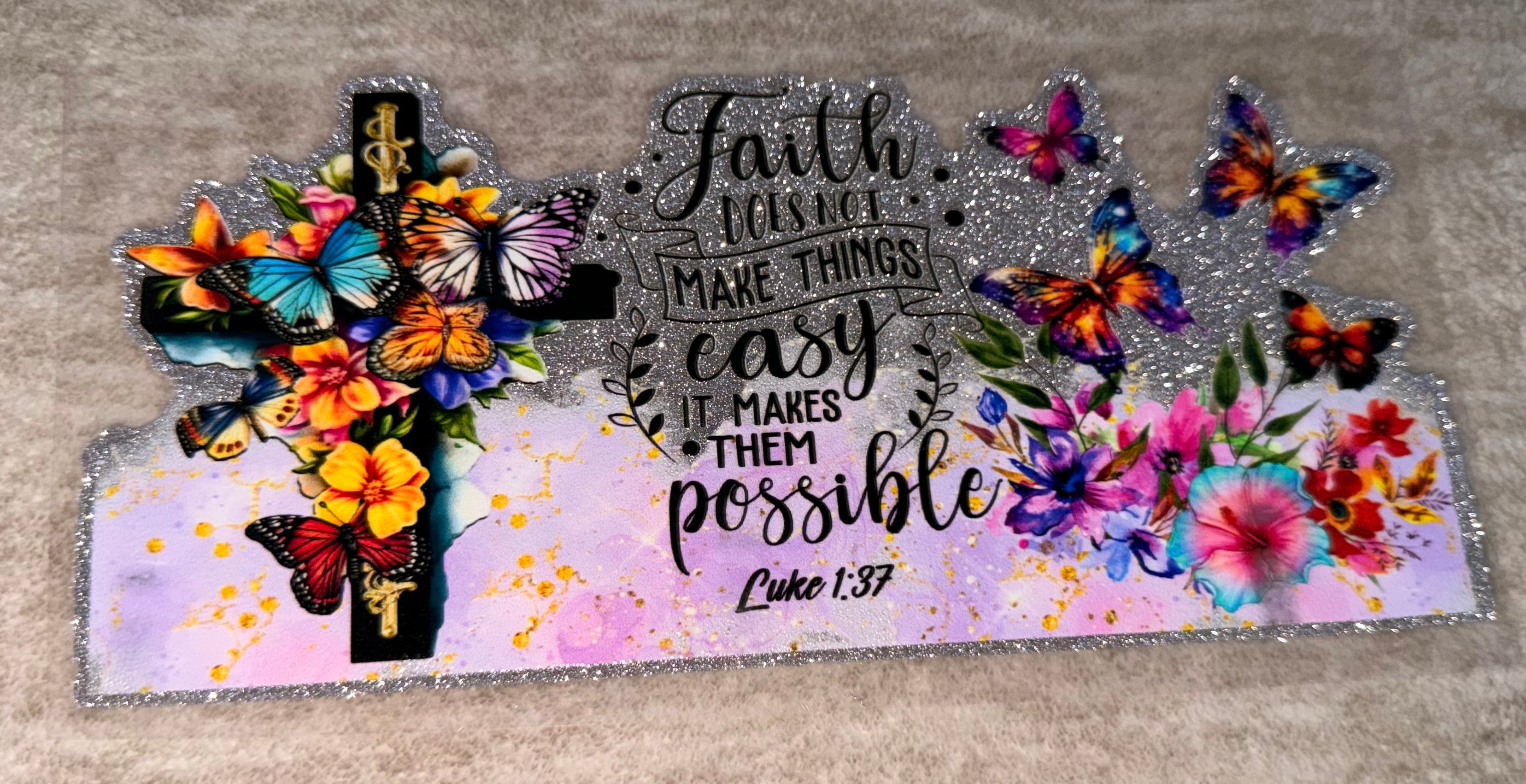 Luke 1:37 - Glitter Wrap