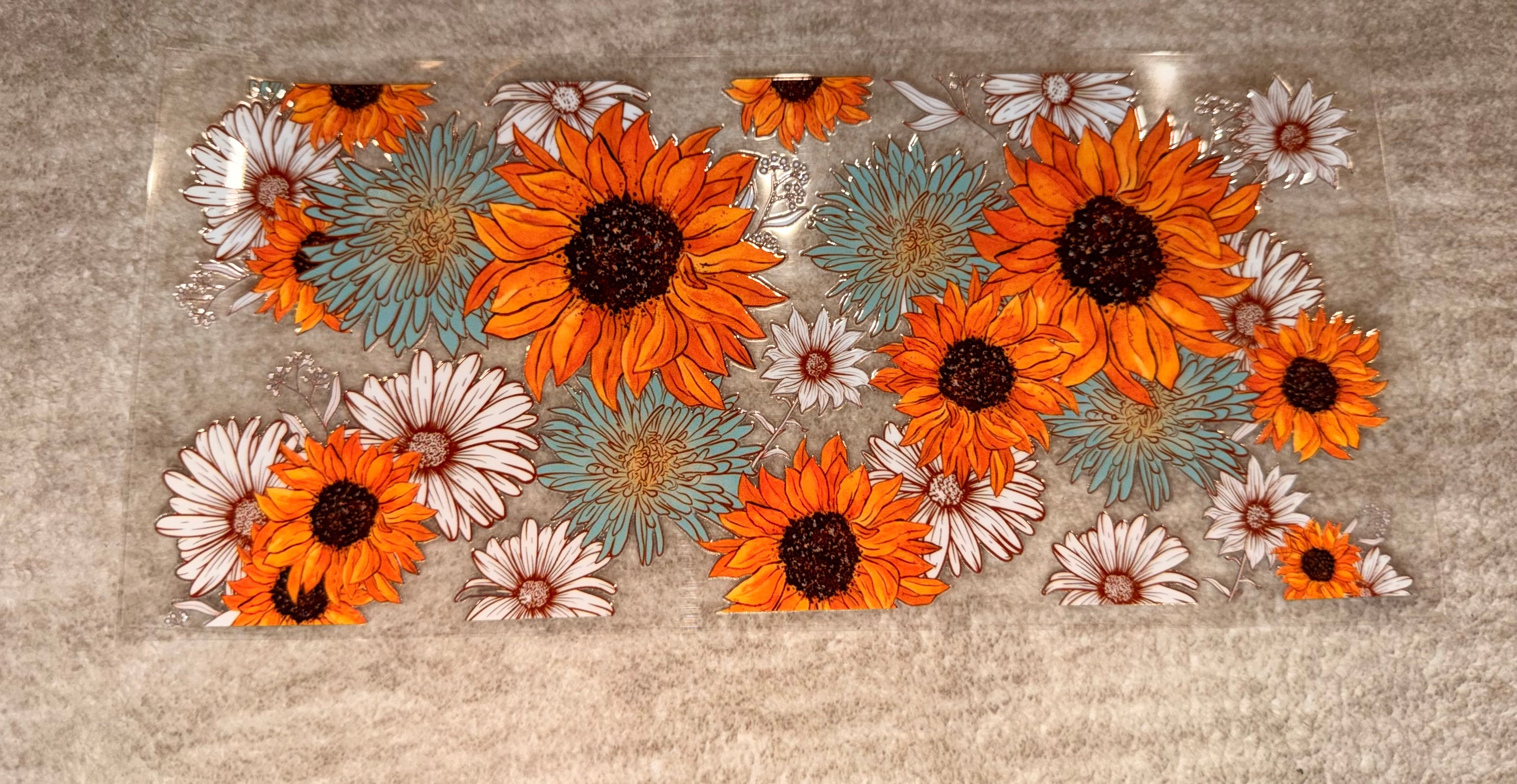 Sunflower and wildflowers