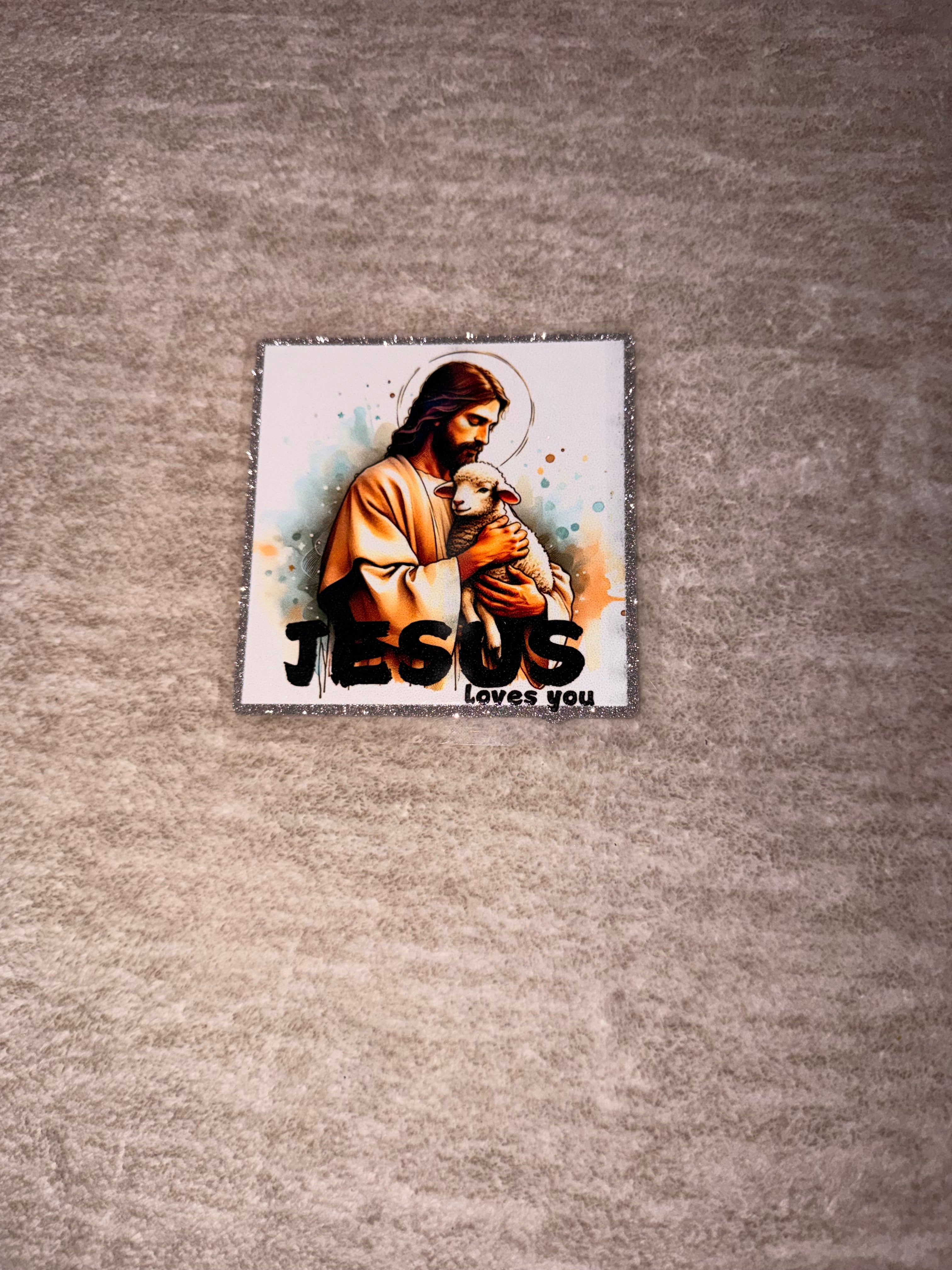 Jesus loves you - Glitter Decal