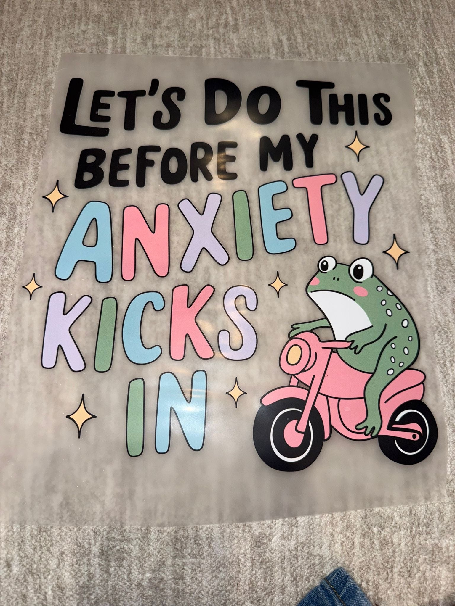 Anxiety kicks in