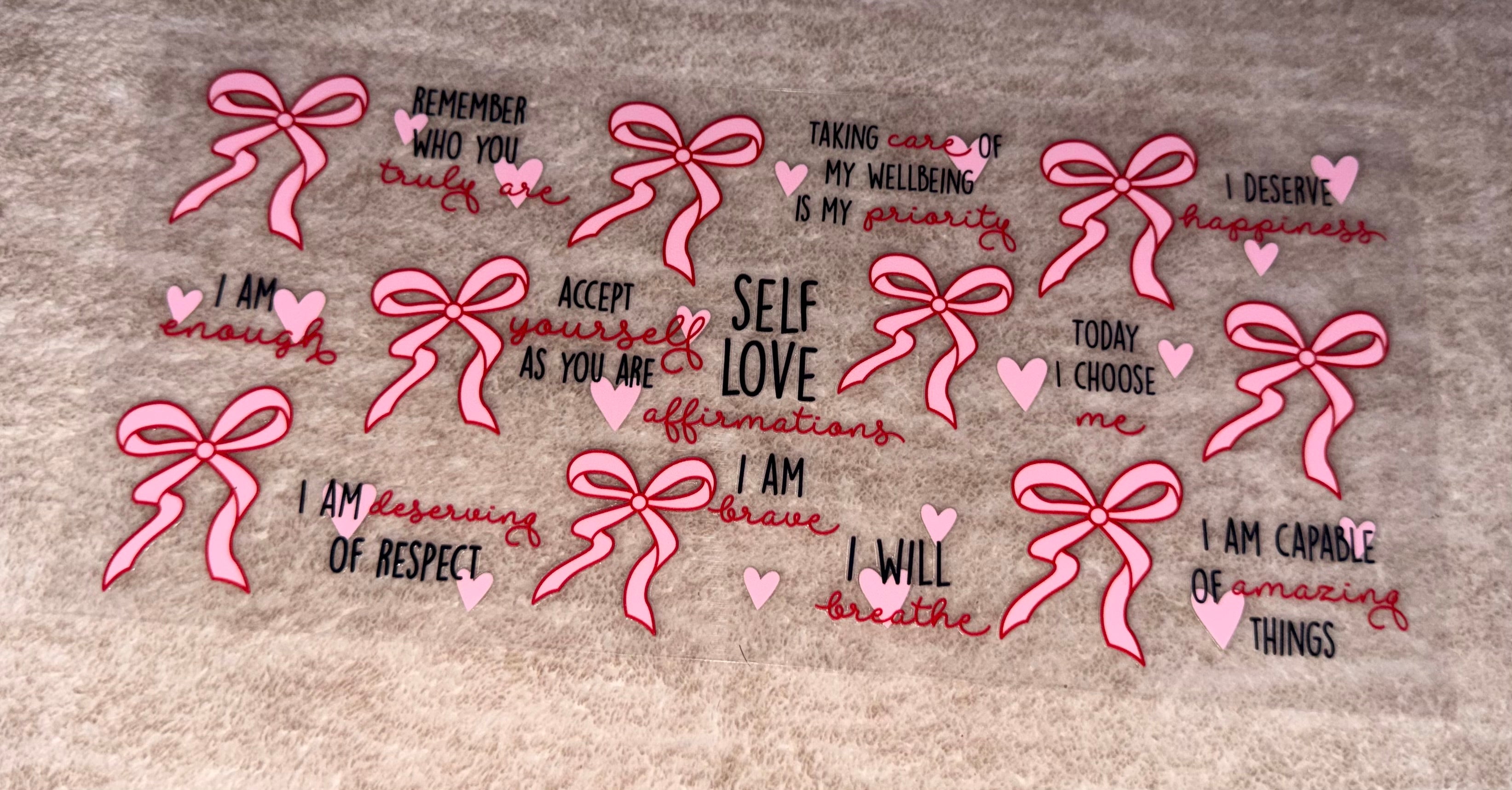 Self love affirmations - pink