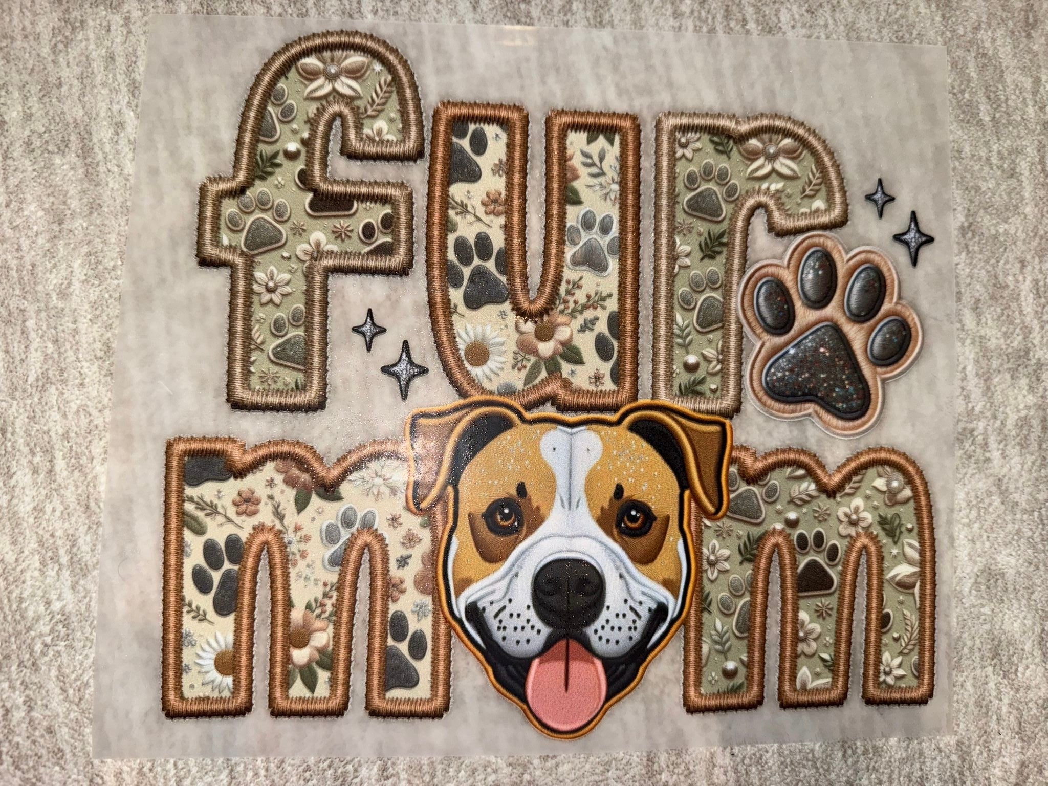 Fur mom - pit bull