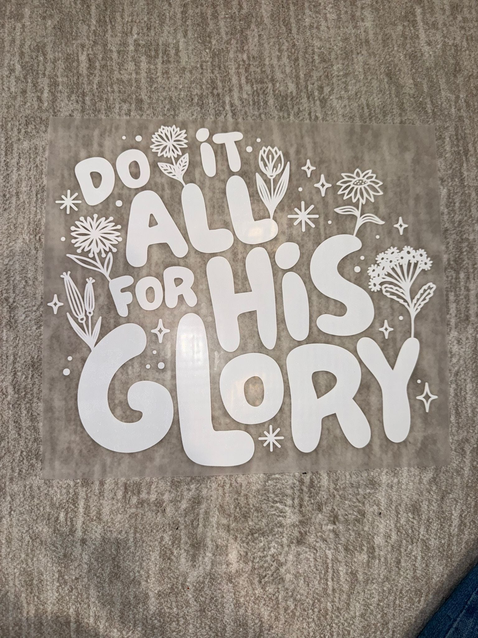 Do it all for his glory