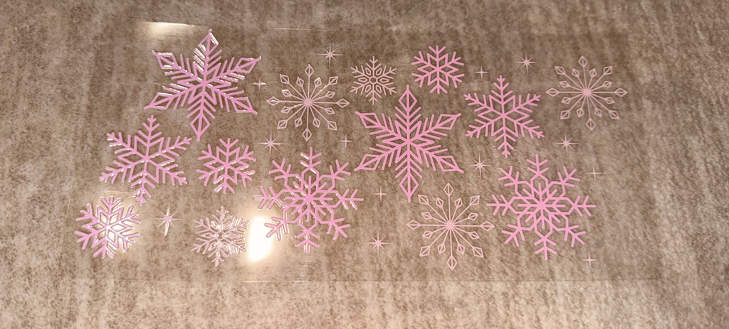 Pink snowflakes