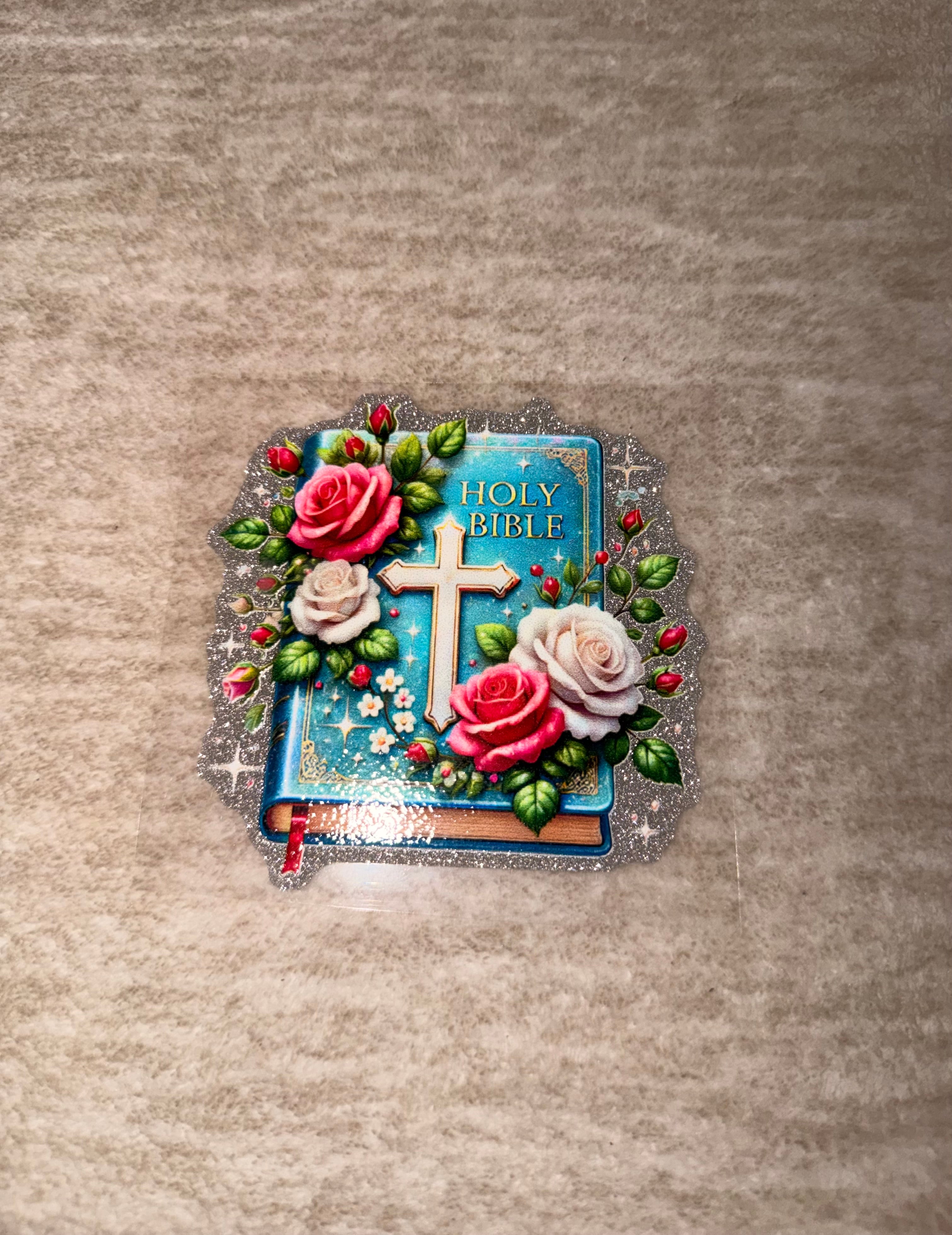 Holy Bible - glitter decal