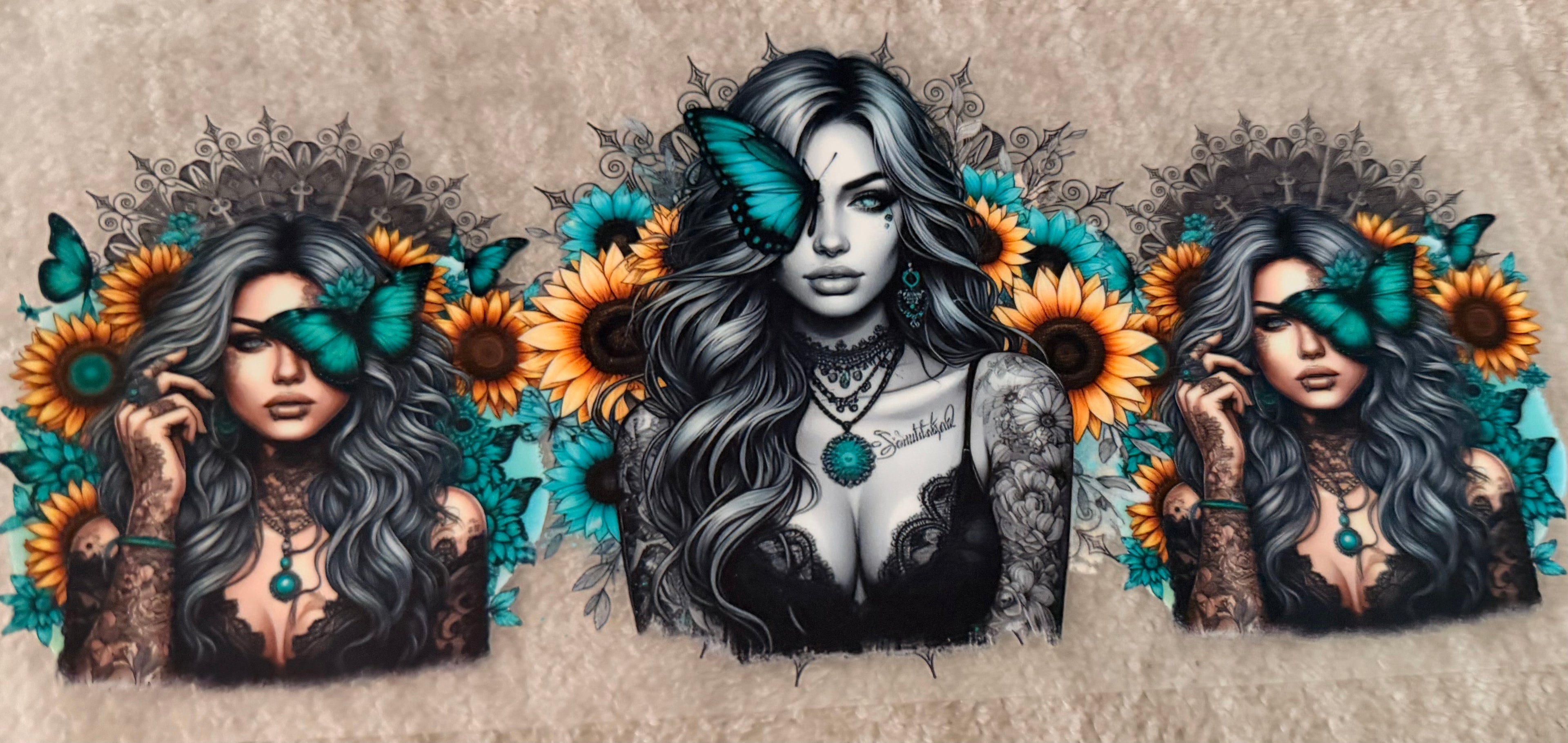 Tattoo girl x flowers