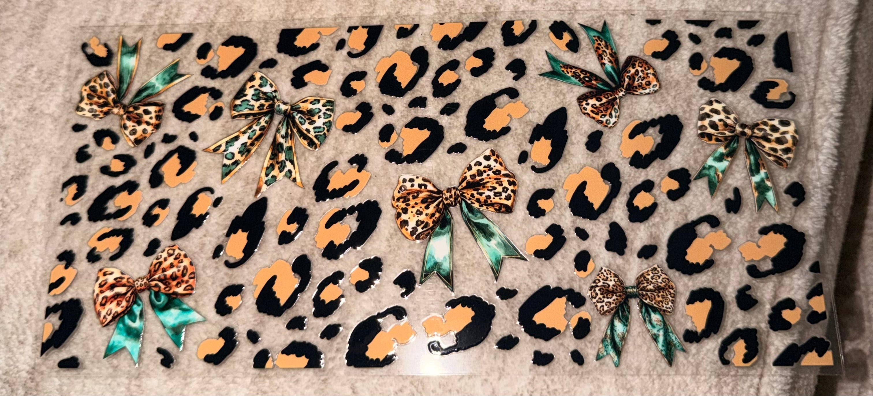 Teal Bows x Cheetah