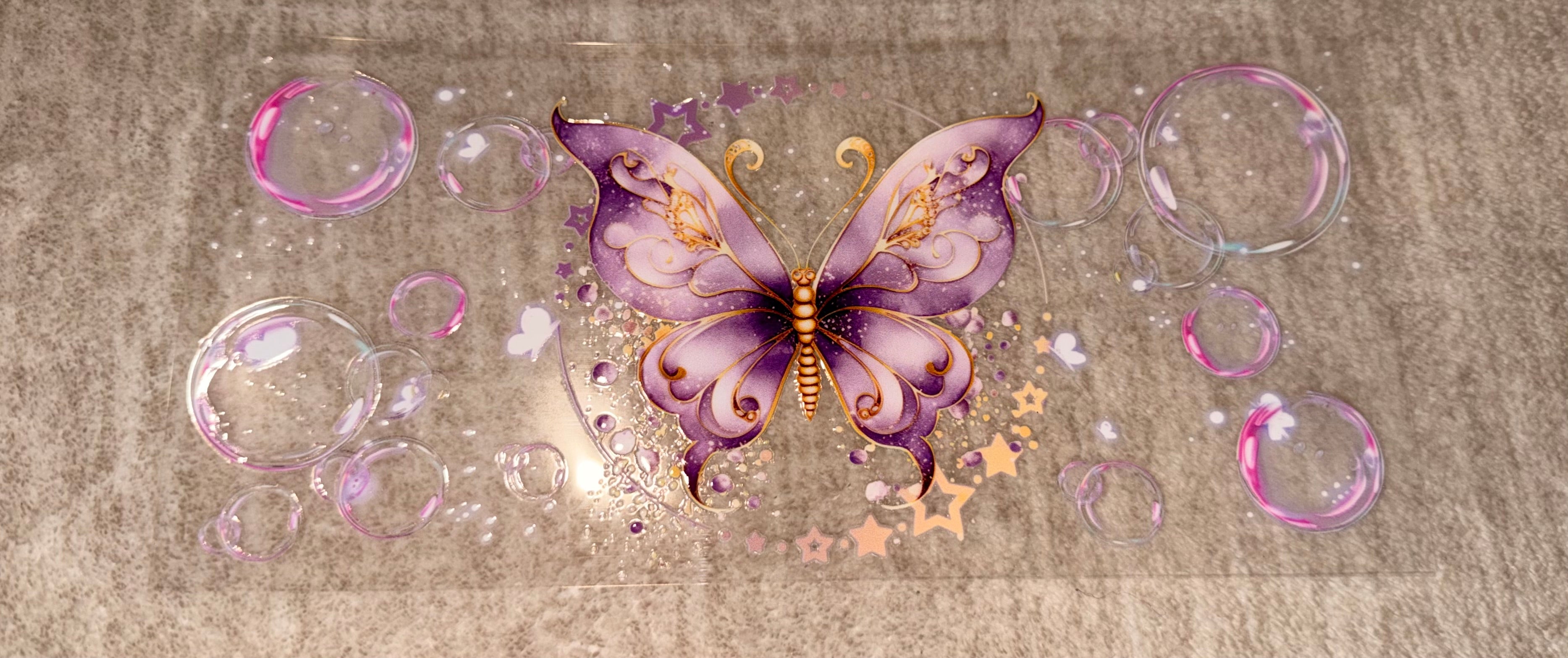 Purple butterfly x bubbles