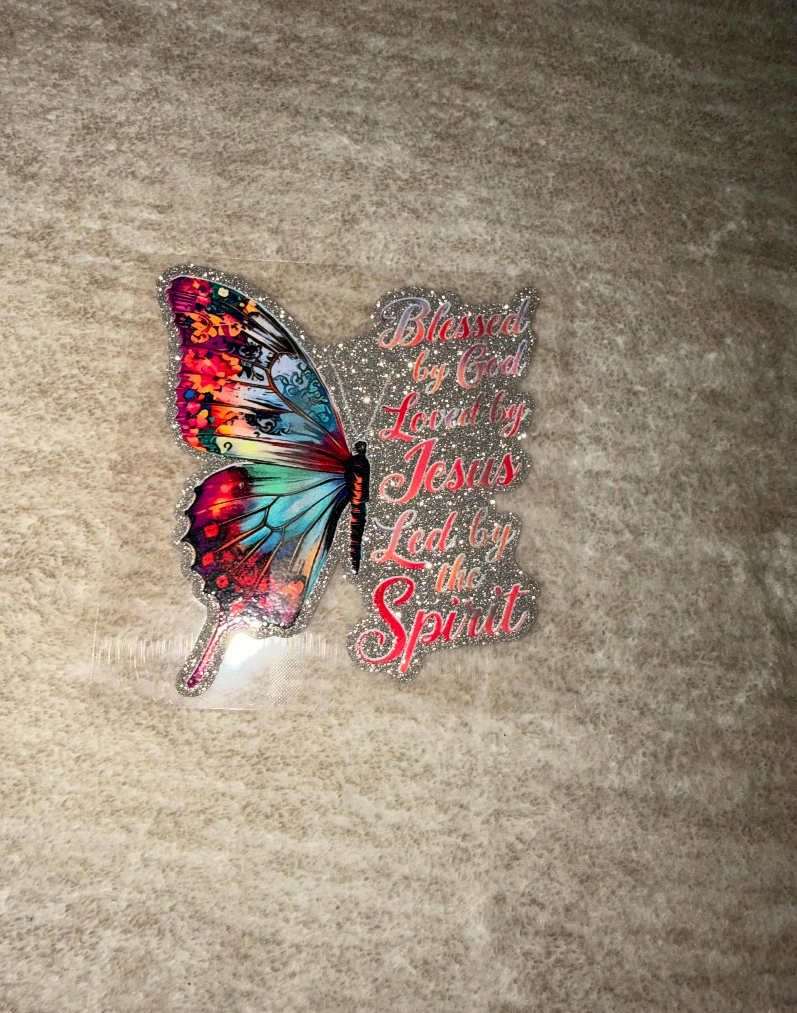 Blessed by God - Glitter decal